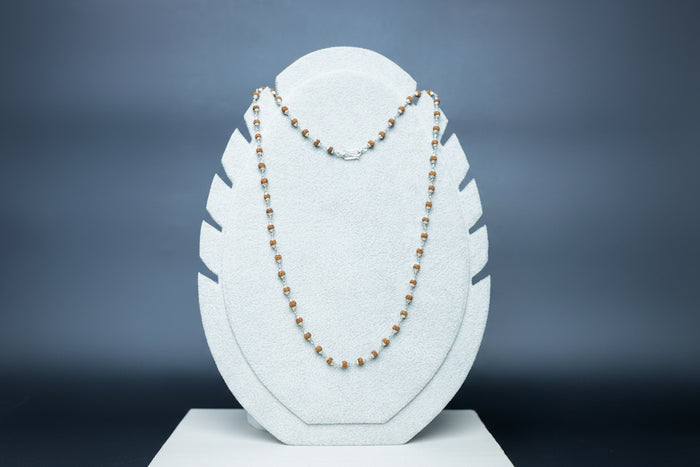 Jap Mala In Silver 54 Beads (5mm-8mm)