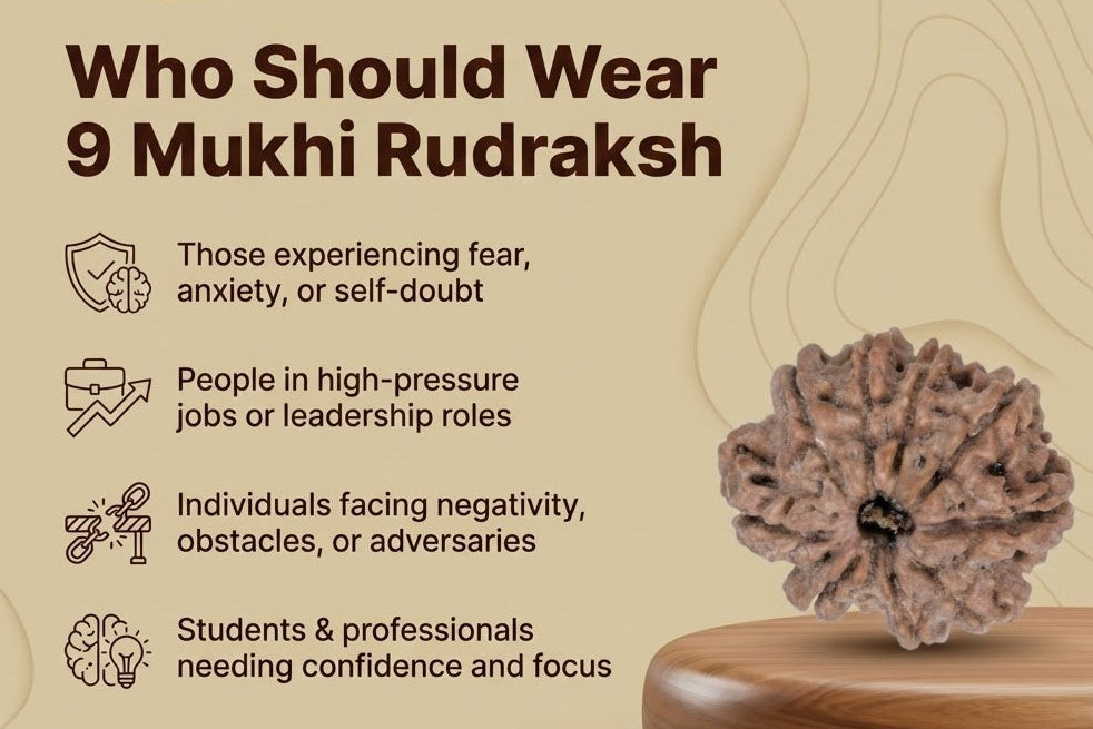 9 Mukhi Nepali Rudraksh: The Shield of Goddess Durga