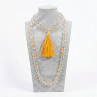 Yellow Thread Sphatik Mala