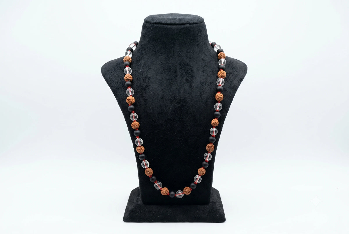 Rudraksh + Sphatik + karungali Mala Add On(72 Bead)