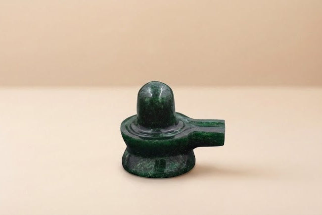 Green quartz shivling