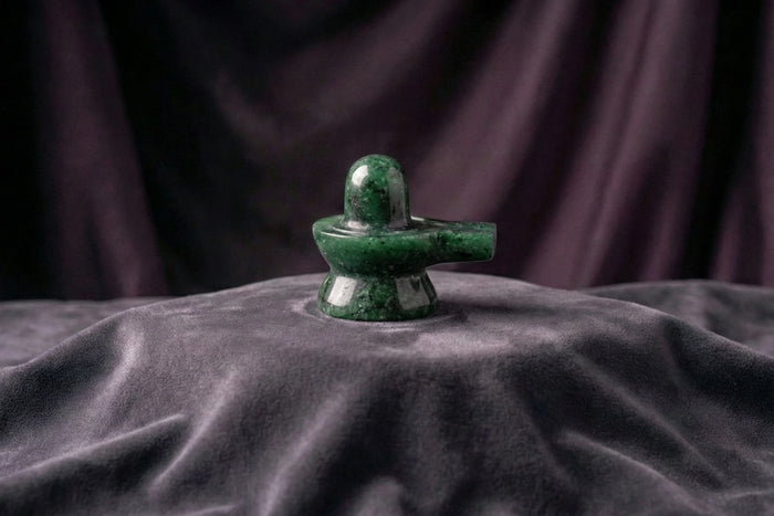 Green quartz shivling