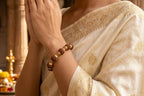 Gold Plated Links Rudraksha Bracelet