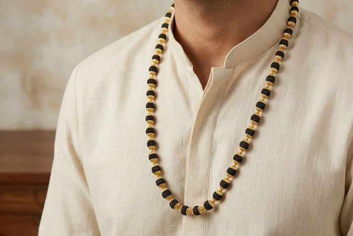 Essential_Rudraksha_Mala_with_Gold_Finishing_Capping