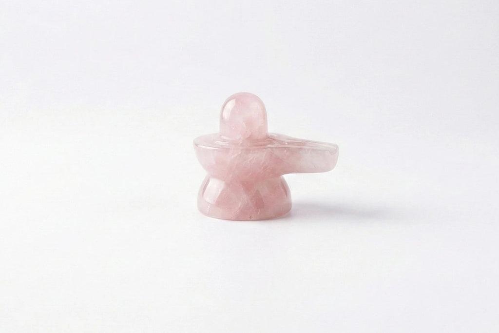 Rose quartz shivling