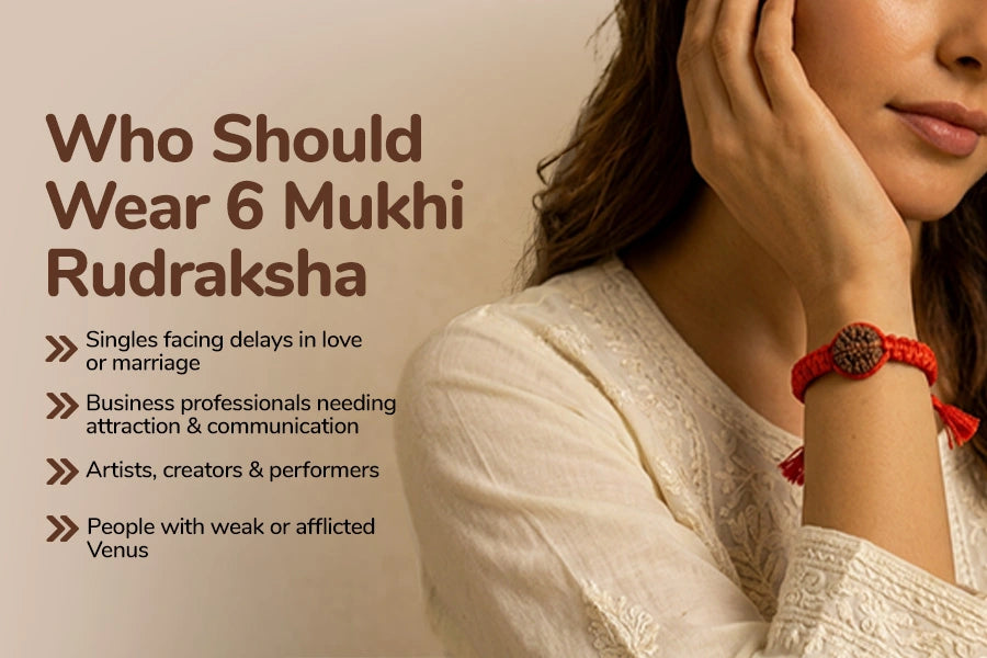 6 Mukhi Nepali Rudraksha: Focus & Willpower