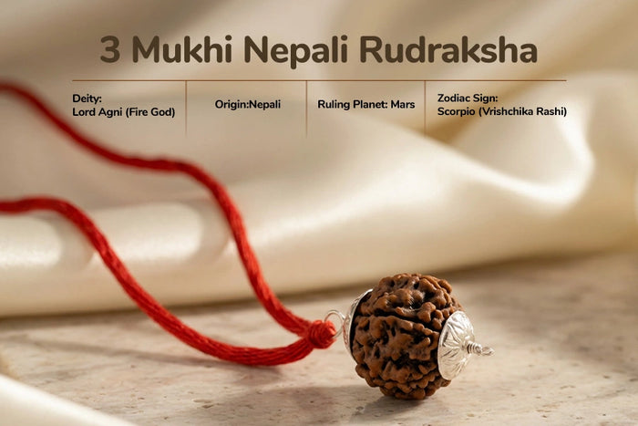3 Mukhi Nepali Rudraksh 