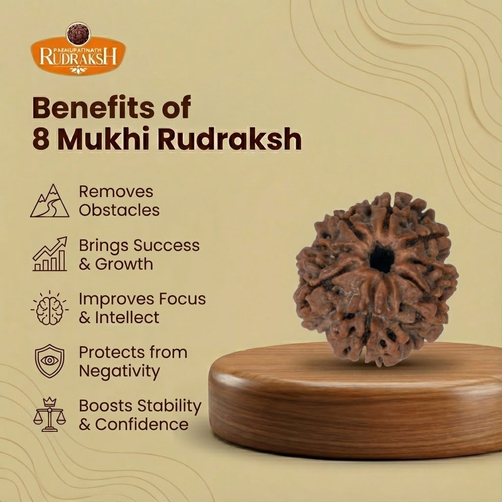 benefits of 8 mukhi Rudraksh 