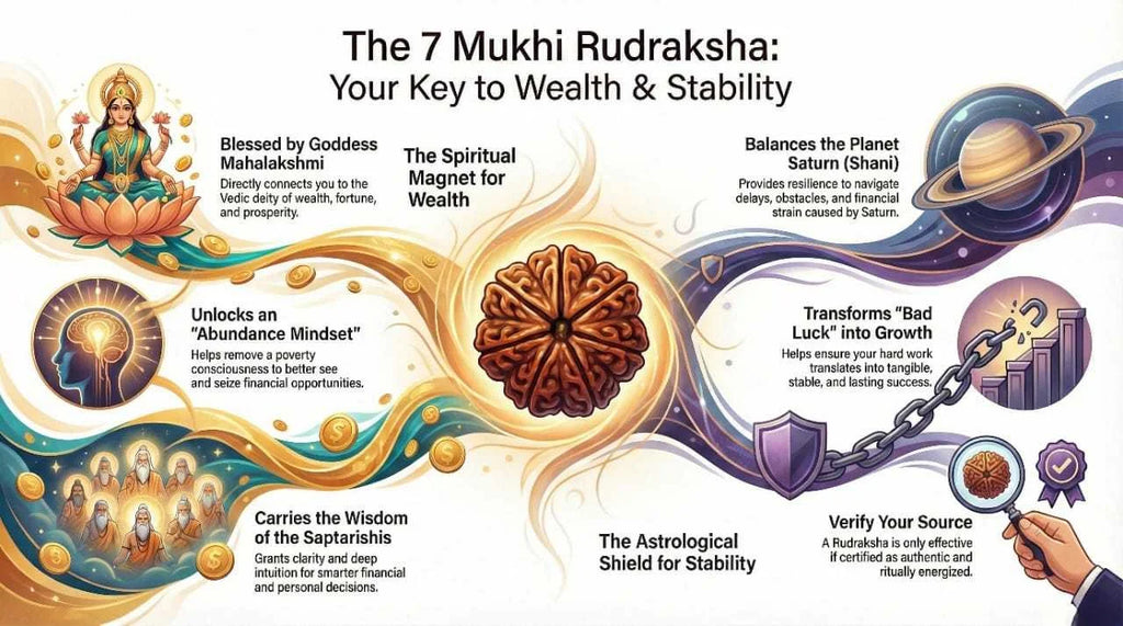 7 Mukhi Nepali Rudraksh: Wealth Business Growth