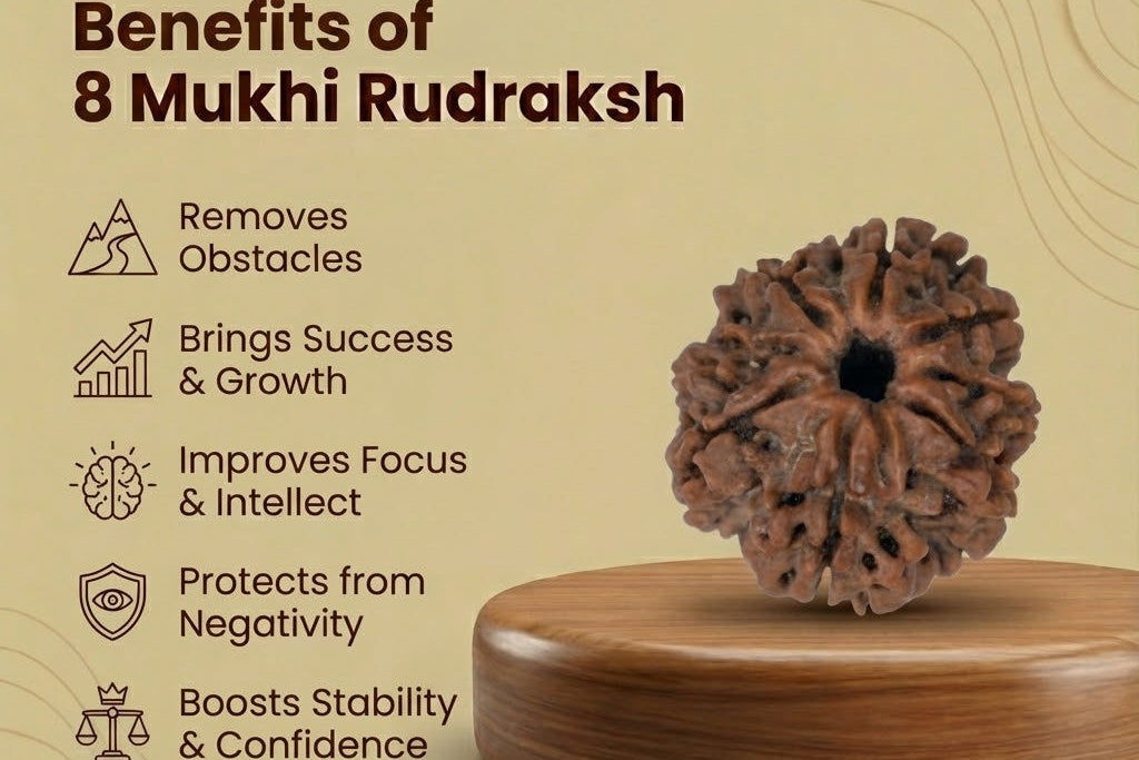 8 Mukhi Nepali Rudraksh: The Remover of Obstacles