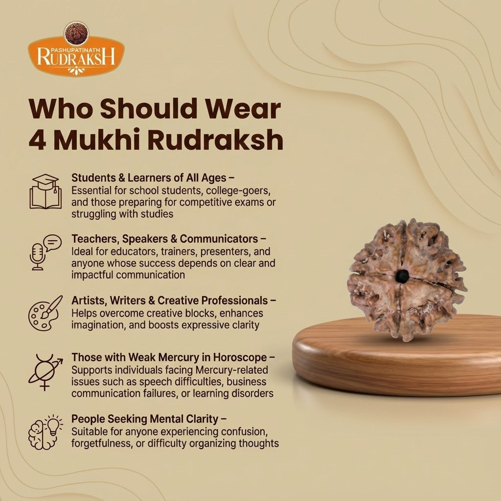 who should wear 4 mukhi rudraksh 